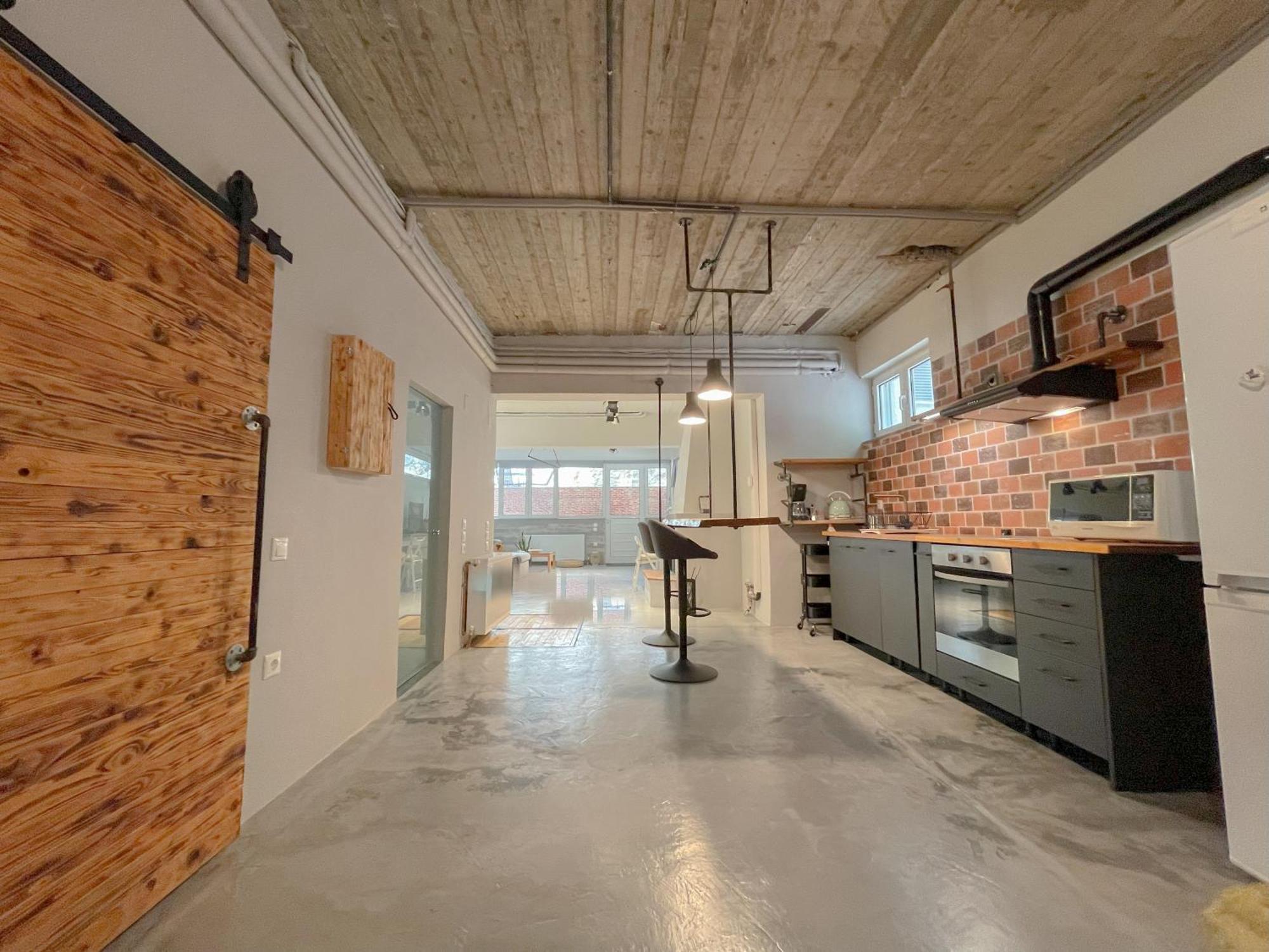 Industrial With Patio Apartament